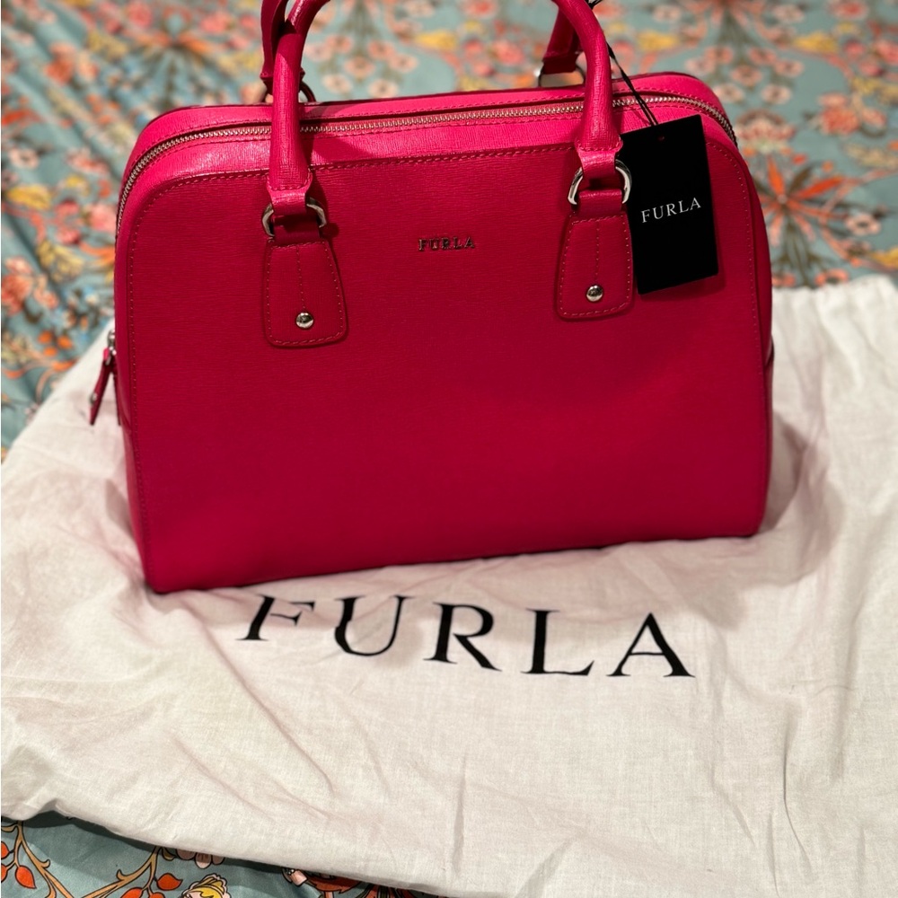 Furla Vibrant Pink Satchel